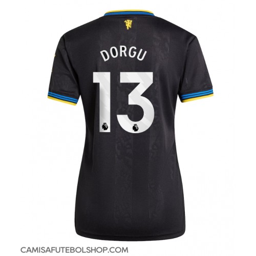 Camisa de time de futebol Manchester United Patrick Dorgu #13 Replicas 3º Equipamento Feminina 2025-26 Manga Curta